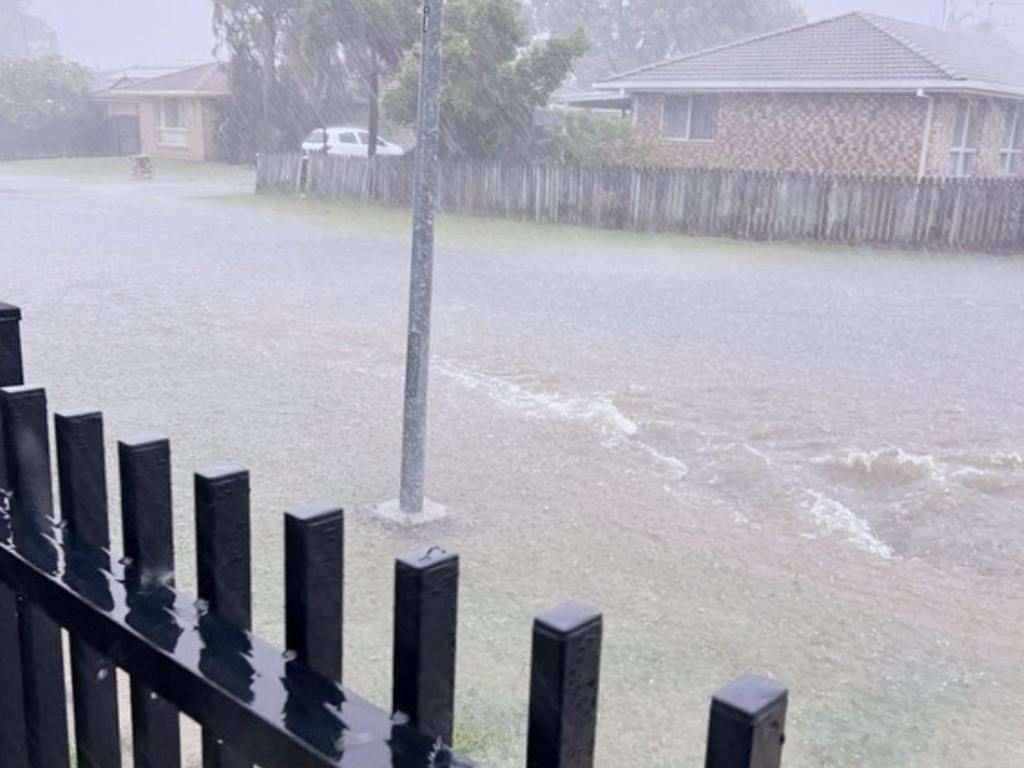 Flash flooding in Hervey Bay. Deloraine Ave, Urangan. Photo: Lee-Ann Mc
