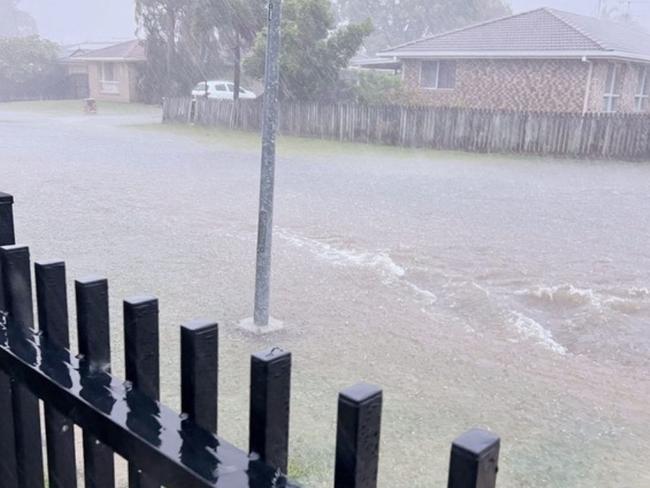 Flash flooding in Hervey Bay. Deloraine Ave, Urangan. Photo: Lee-Ann Mc