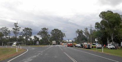 Crash on Gatton Helidon and Gatton Clifton Road. Picture: Paula Lawrence