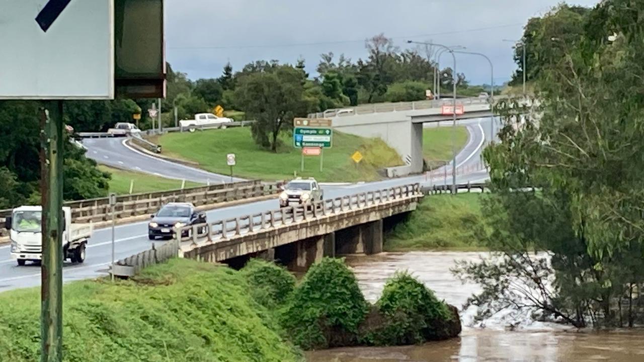 Deep Creek has risen considerably overnight.