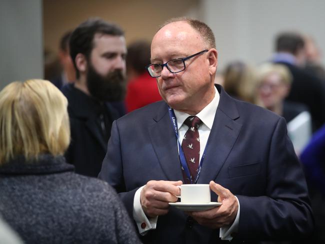 Liberal Party state president Greg Mirabella mixes with guests. Picture: David Crosling