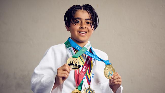 Tom Brunet-Greseque, 12, from the Adelaide Uni Judo Club and Charles Campbell College, is a finalist for the 2022 School Sports Awards. Picture: Matt Loxton