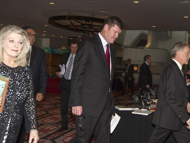 Run of bad luck ... James Packer arrives at the Crown AGM in Perth.