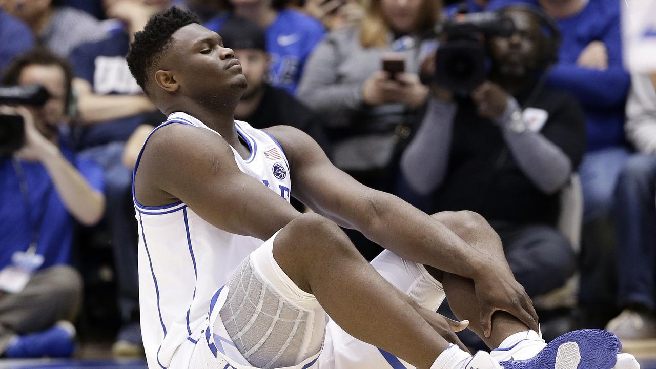 Zion Williamson injury Nike share disaster Duke NCAA update