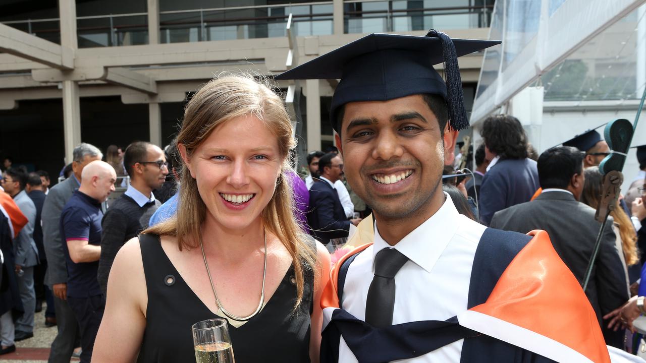 Deakin graduation Amy Carrig and Aashik Thomas