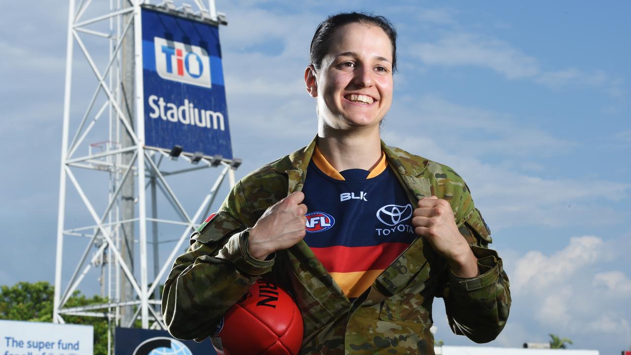 Heather Anderson played for the Crows and was an army medic.