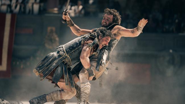 Pedro Pascal plays General Acacius and Paul Mescal plays Lucius in Gladiator II from Paramount Pictures. Picture: Supplied