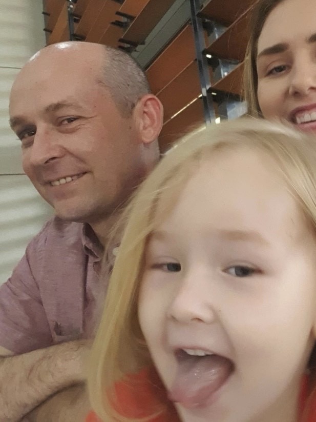 Mick Fairfield found his five-year-old daughter, Brooklyn, under a blanket at their Leanyer home after Sheena Fairfield was allegedly murdered. Picture: Supplied