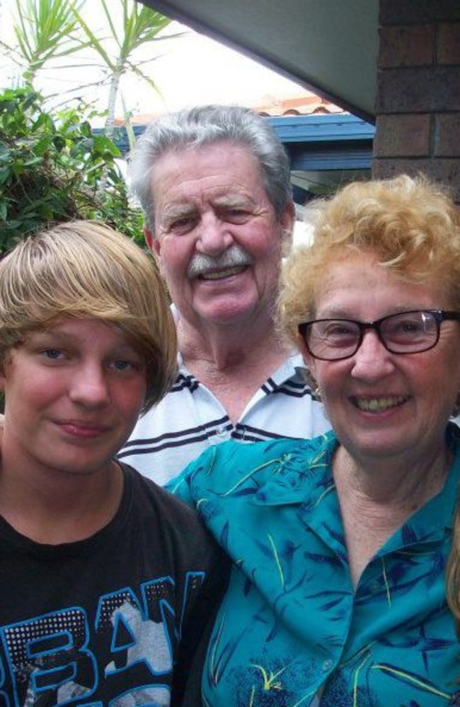 Pamela Tatt with her husband Des and grandson. Picture: Facebook