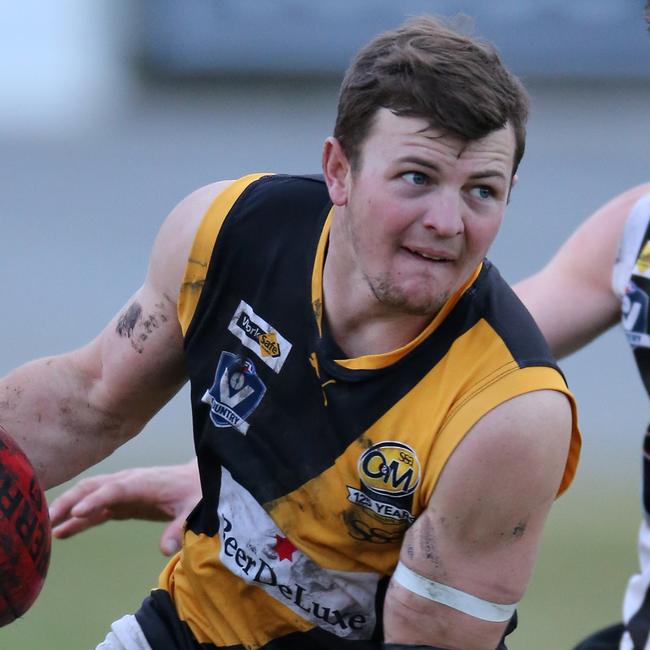 Albury’s Elliott Powell was in the club’s best players against Yarrawonga. Picture: Yuri Kouzmin