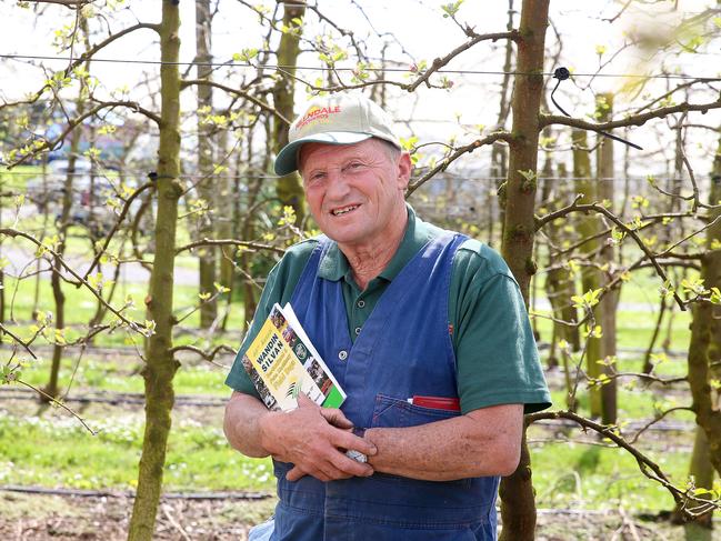 For Wandin Silvan Feature: Pics of orchardist Garry Byrne Garry was a past president and on committee of first field day 50 years ago. William is current president and son of the founder.50th anniversary of the field days.Picture: ANDY ROGERS