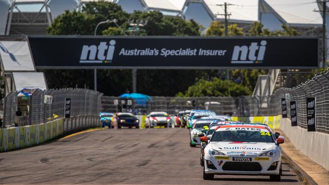 Teenager Zach Bates was unstoppable in three rounds of the Toyota 86 Series at Reid Park in Townsville. Picture: Rhys Vandersyde