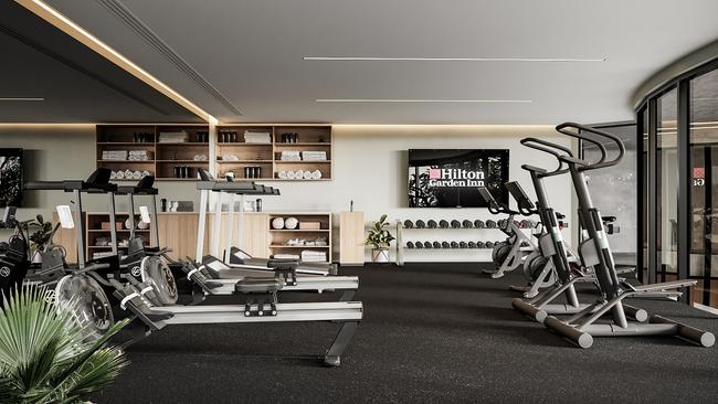Example of the Hilton Garden Inn's gym. Picture: Supplied.