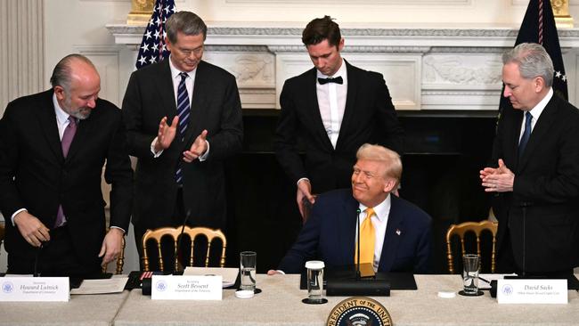 Donald Trump at the White House Crypto Summit in Washington, DC last week. Picture: AFP