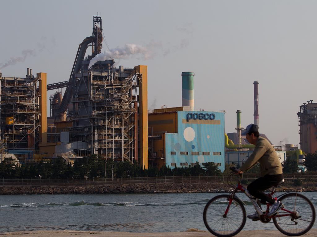 South Korean steel giant POSCO’s steel mill in Pohang. Picture: Bloomberg