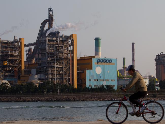 South Korean steel giant POSCO’s steel mill in Pohang. Picture: Bloomberg