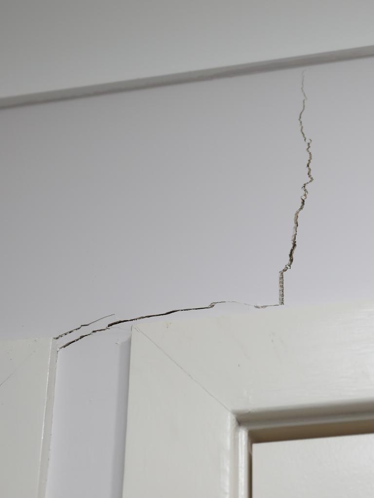 Cracking inside and outside the home is an ongoing issue. Picture: Damian Shaw