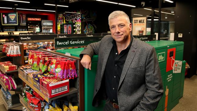 7-Eleven boss Angus Mckay has done away with pillars to create small teams at head office, which has sped up its retail operations. Picture: Stuart McEvoy/The Australian.