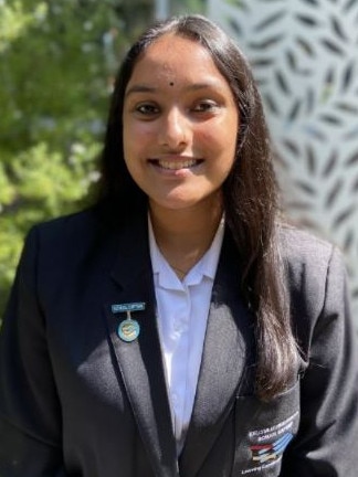 School captain Gayathree Selvakumar. Picture supplied by Kellyville High School.