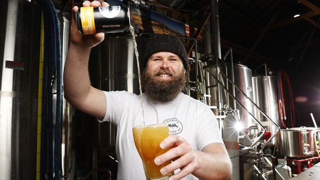 Brewer at Hobart Brewing Co. Jimmy Green. Picture: ZAK SIMMONDS