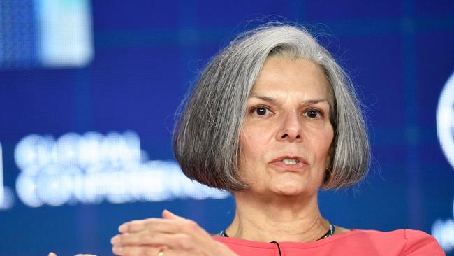 Julie Gerberding, Chief Patient Officer and Executive Vice President, Merck, which has received approval in the UK for its anti-Covid pill. Picture: AFP.