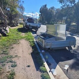 Tray of stolen ute. Source: Salina Cotton.