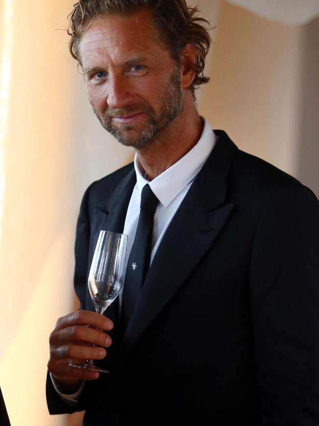 Justin Hemmes in the Lexus marquee during Derby day at Flemington racecourse. Picture: Aaron Francis/The Australian