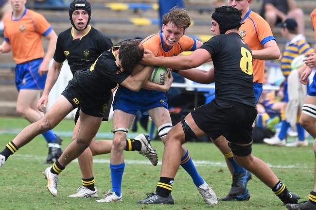 AIC First XV rugby between St Laurence's and Marist College Ashgrove. Saturday June 1, 2024. Picture, John Gass
