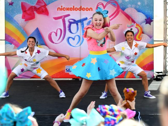 JoJo Siwa has a special place in her heart for Australia after playing to fans on a flying visit in 2018. Picture: AAP