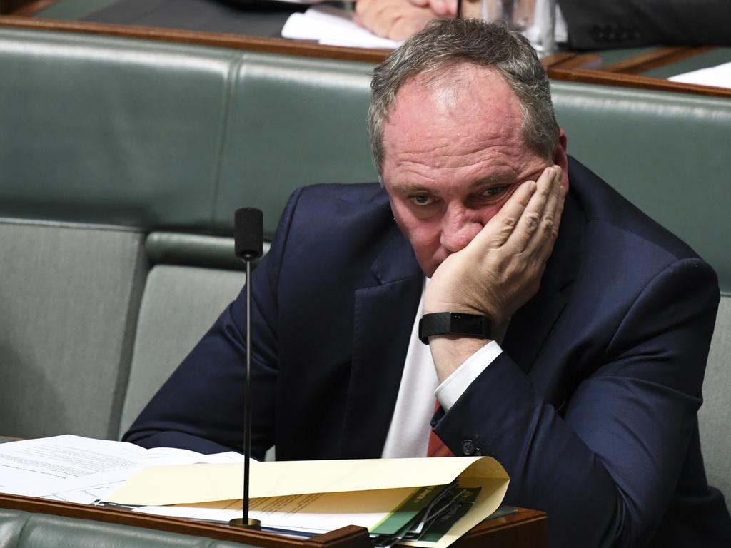 Barnaby, we’ve put up with a lot — now back off. Picture: AAP Image/Lukas Coch