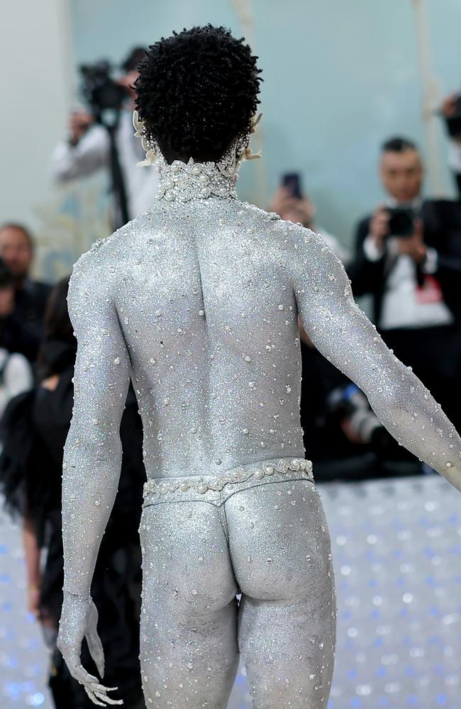 Body paint and a whole lot of confidence. Picture: Mike Coppola/Getty Images
