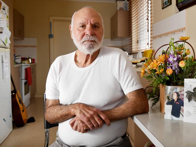 Travis Varcoe’s father Brian at home. Picture: Tricia Watkinson.