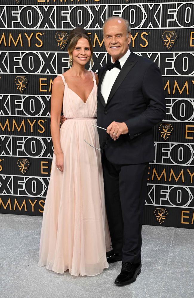 Grammer and wife Kayte Walsh. Picture: Robyn Beck/AFP