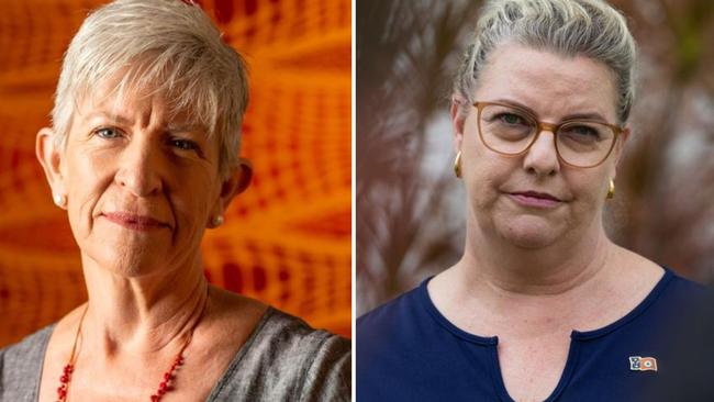 NT Chief Judge Elizabeth Morris (left) and right, Attorney-General Marie-Clare Boothby.