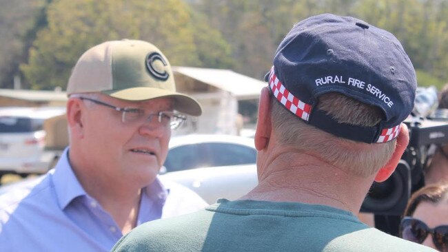 Scott Morrison in Canungra. Picture: Luke Mortimer