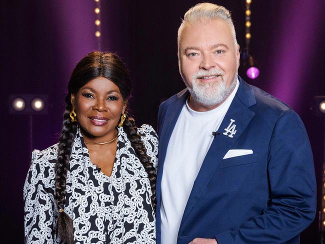 Marcia Hines and Kyle Sandilands have been reunited on the set of Australian Idol. Picture: Channel 7