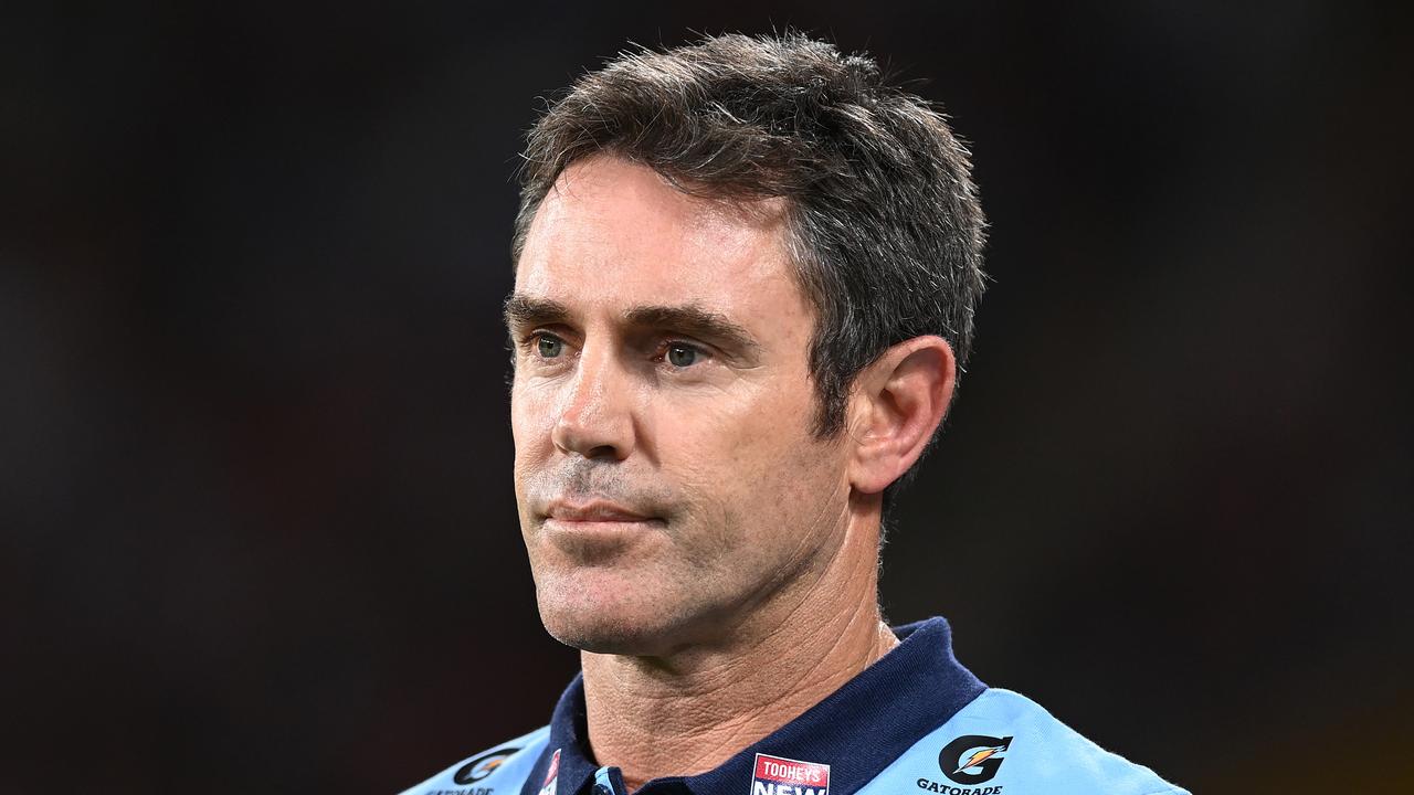 BRISBANE, AUSTRALIA - NOVEMBER 18: Blues coach Brad Fittler looks on after the Blues were defeated by the Maroons during game three of the State of Origin series between the Queensland Maroons and the New South Wales Blues at Suncorp Stadium on November 18, 2020 in Brisbane, Australia. (Photo by Bradley Kanaris/Getty Images)