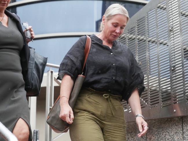 Renee Ferguson leaving the Hobart Magistrates Court after pleading guilty to stealing from Cricket Tasmania. Picture: Nikki Davis-Jones