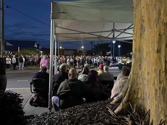 The dawn service in Maryborough on Anzac Day.