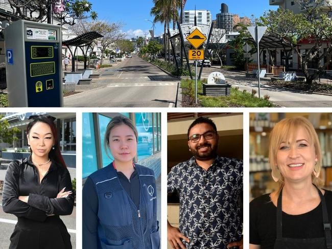 Multiple businesses have blasted the lack of consultation around the paid parking expansion in South Townsville. Pictures: Supplied.