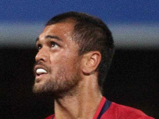 SPORT BCM 6.2.15 -Karmichael Hunt QUEENSLAND REDS vrs CRUSADERS - pic Adam Smith