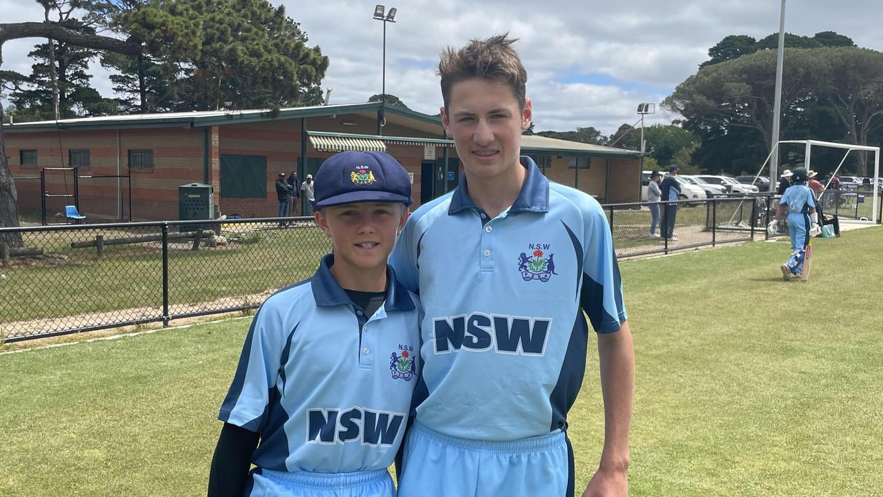 New South Wales players Cooper Williams and Archie Hetherington. Picture: Shane Jones.