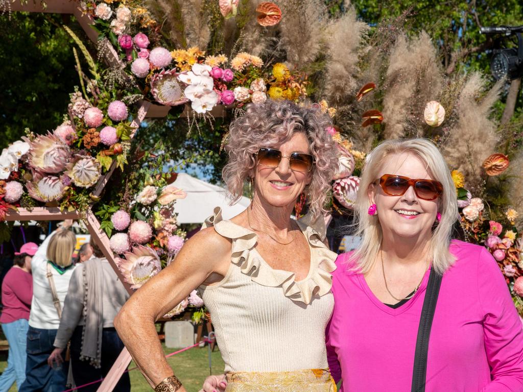 Nelli Bowman (left) and Penny Pritchard-Cahill at the Toowoomba Carnival of Flowers Festival of Food and Wine, Sunday, September 15, 2024. Picture: Bev Lacey