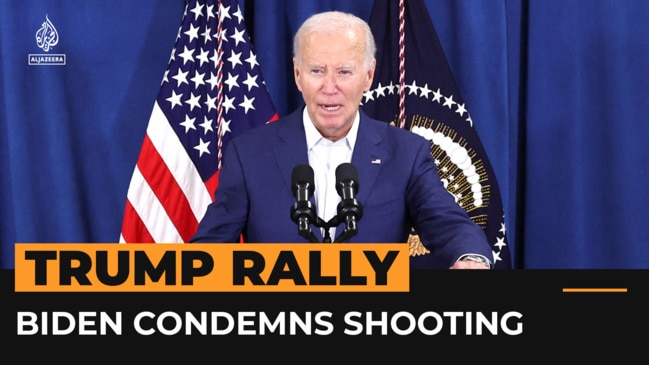 ‘Everybody must condemn it’: Biden after Trump rally shooting