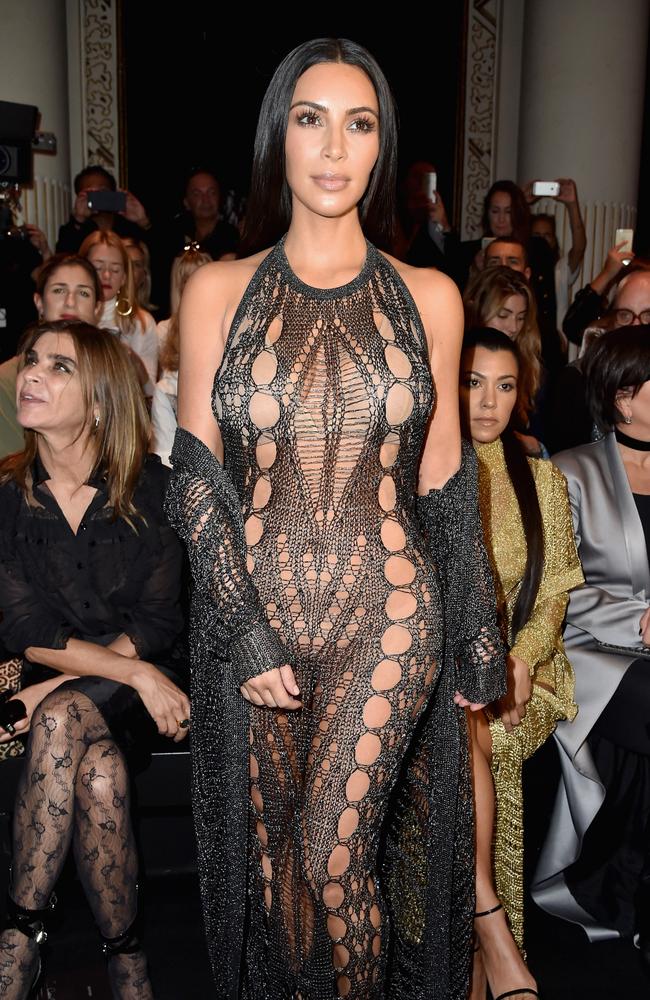 Kim Kardashian attends the Balmain show as part of the Paris Fashion Week Womenswear Spring/Summer 2017 on September 29, 2016. Picture: Getty