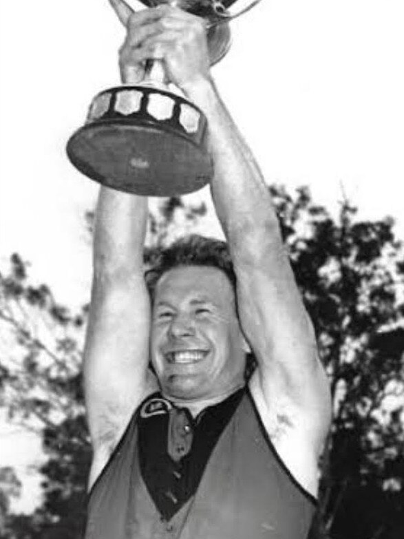 Stawell champion Tony Beck after the 1987 Wimmera league grand final. Picture: Supplied