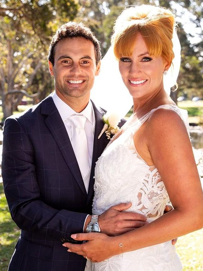 Jules Robinson on her wedding day with husband Cameron. Picture: Instagram