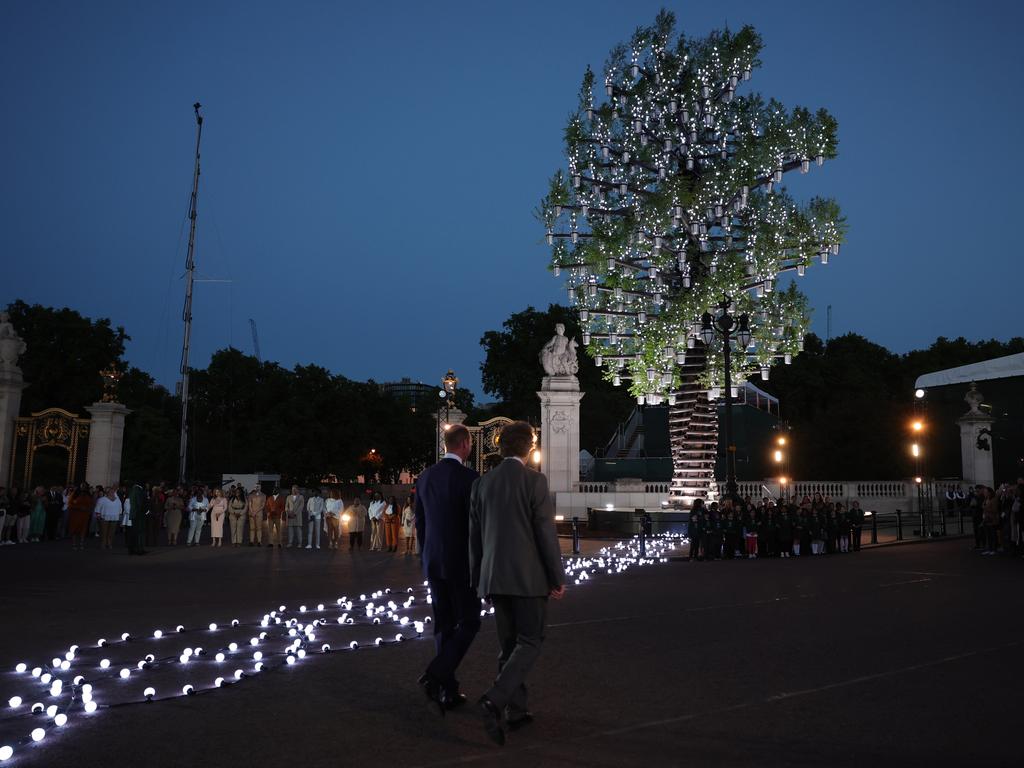 Prince William, Duke of Cambridge and Sir Nicholas Bacon attend The Lighting Of The Principal Beacon at Buckingham Palace. Picture: Getty Images.