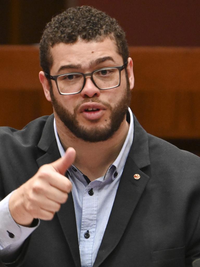 Greens Senator Jordon Steele-John slammed the Prime Minister for using disability for the butt of a joke. Picture: NewsWire / Martin Ollman