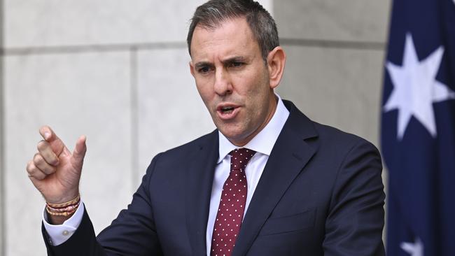 Treasurer Jim Chalmers has fired up at his opponent’s comments about the newly announced superannuation changes. Picture: NCA NewsWire / Martin Ollman